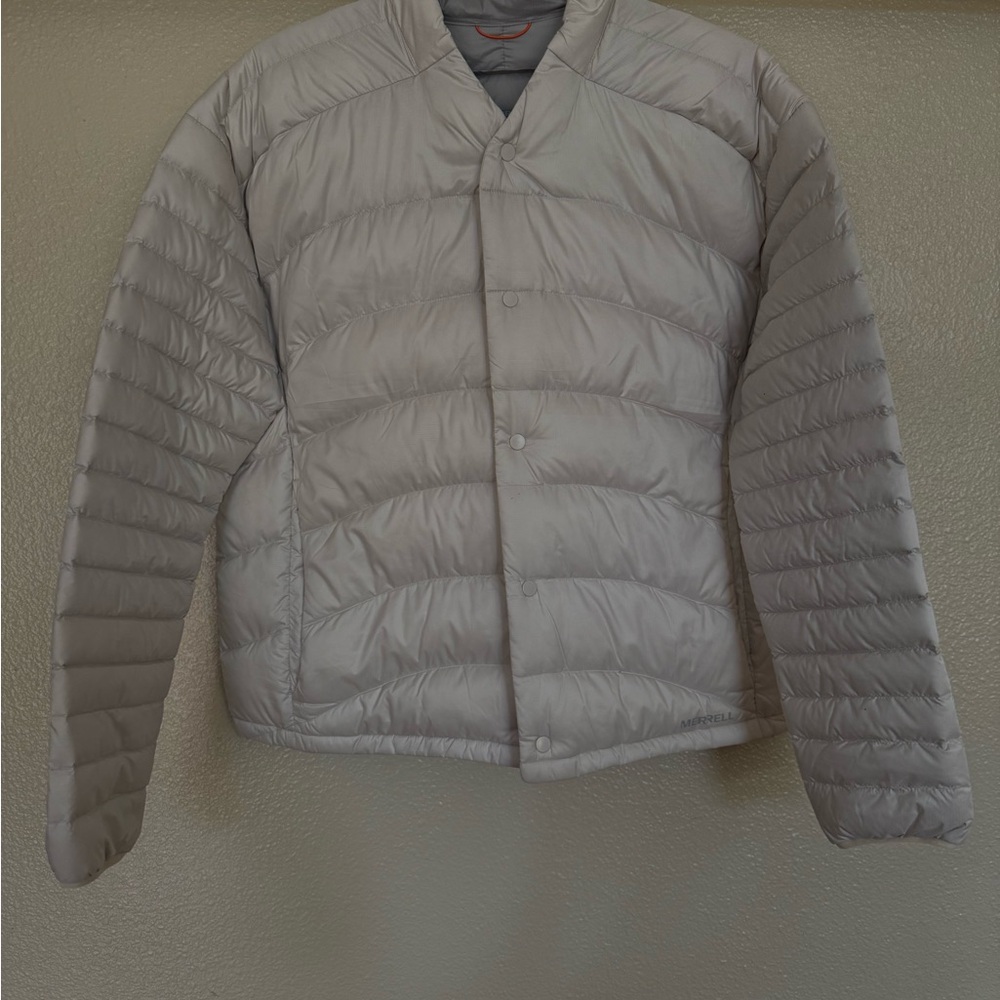 Merrell Cream Quilted Puffer Jacket Lightweight Insulation